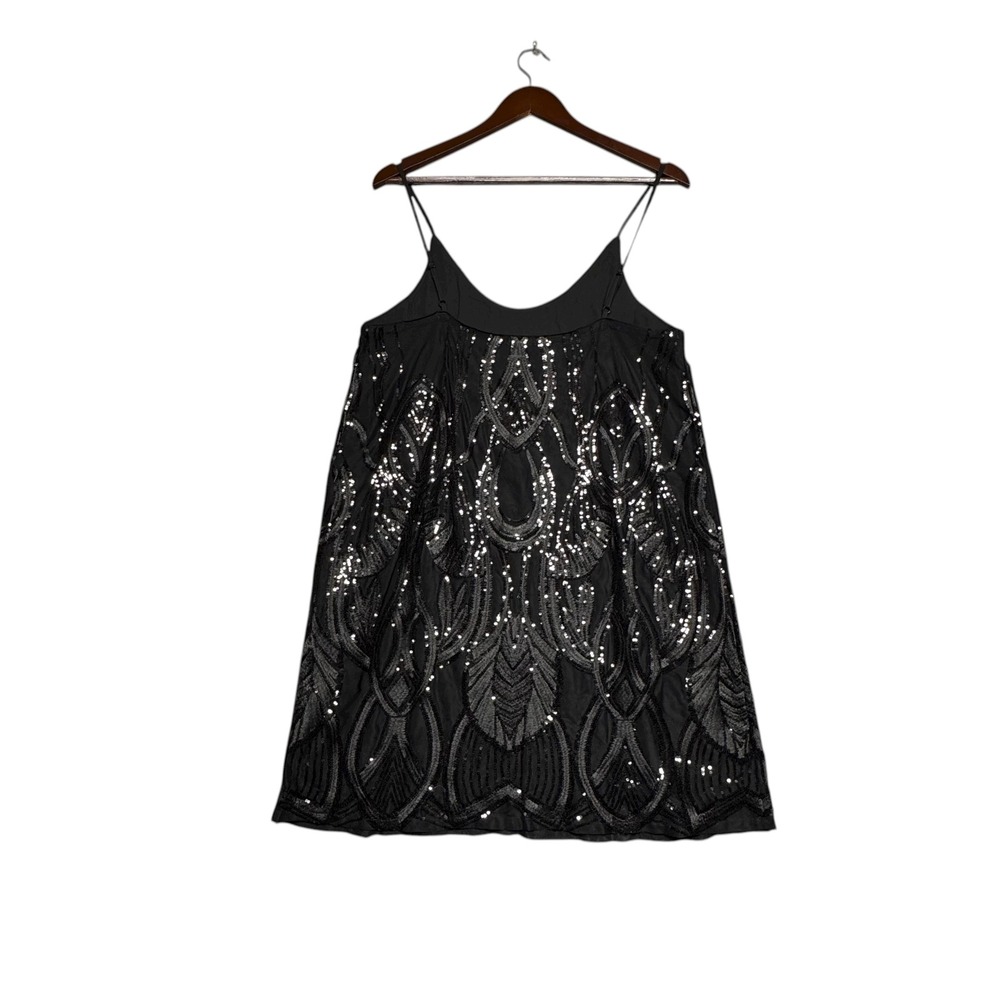 Three Eighty Two Revolve Sequin‎ Black Mini Dress… - image 2